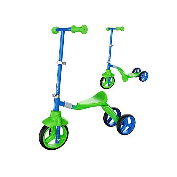 Swagtron K2 Toddler 3 Wheel Scooter & Ride-On Balance Trike