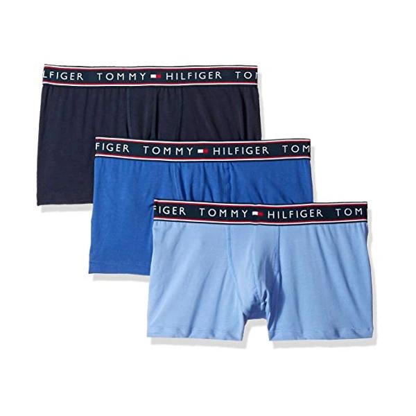 3 Tommy Hilfiger Men's Underwear Cotton Stretch Trunks (3 Colors)