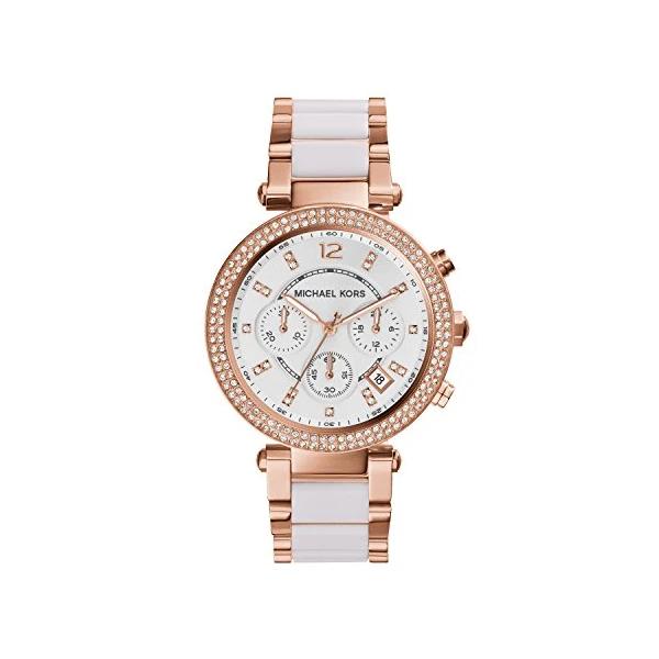 Michael Kors Parker Stainless Steel Watch With Glitz Accents