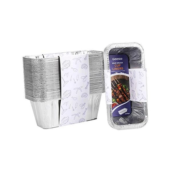 40 Pack Blackstone Grease Cup Liners Aluminum Foil Drip Pan