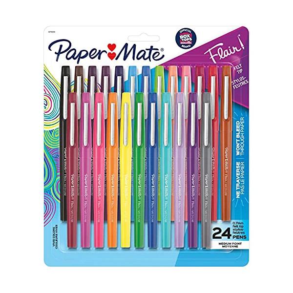 Set Of 24 Paper Mate Flair Felt Tip Pens