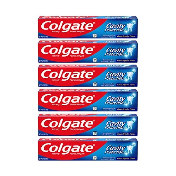 6 Tubes Of 6oz. Colgate Cavity Protection Toothpaste