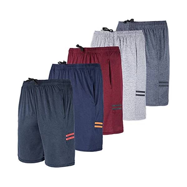 Real Essentials Men's Shorts w/ Pocket 5-Pack