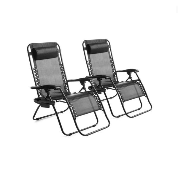 Set of 2 Mainstays Zero Gravity Chair Loungers (5 Colors)