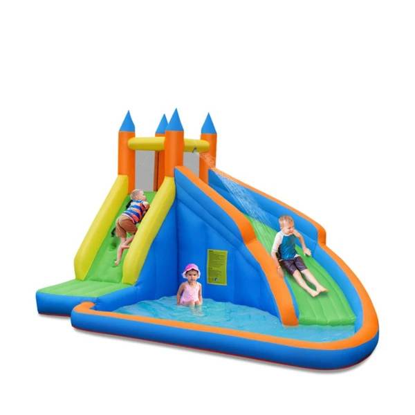 Costway Inflatable Mighty Bounce House w/ Water Slide