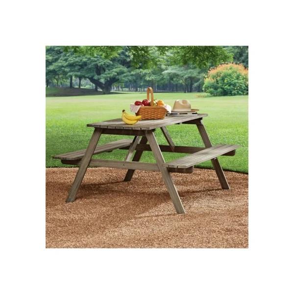 Mainstays Martis Bay Wood Outdoor Picnic Table